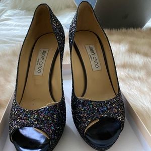Jimmy Choo glitter heels
